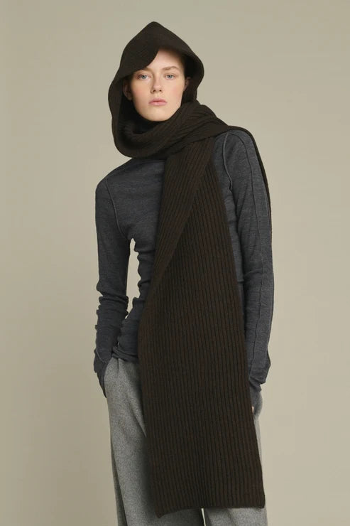 Soeur Loretta Hooded Scarf Chocolate