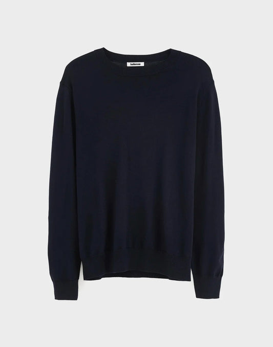 Bellerose Dilles Crewneck Sweater Black Blue