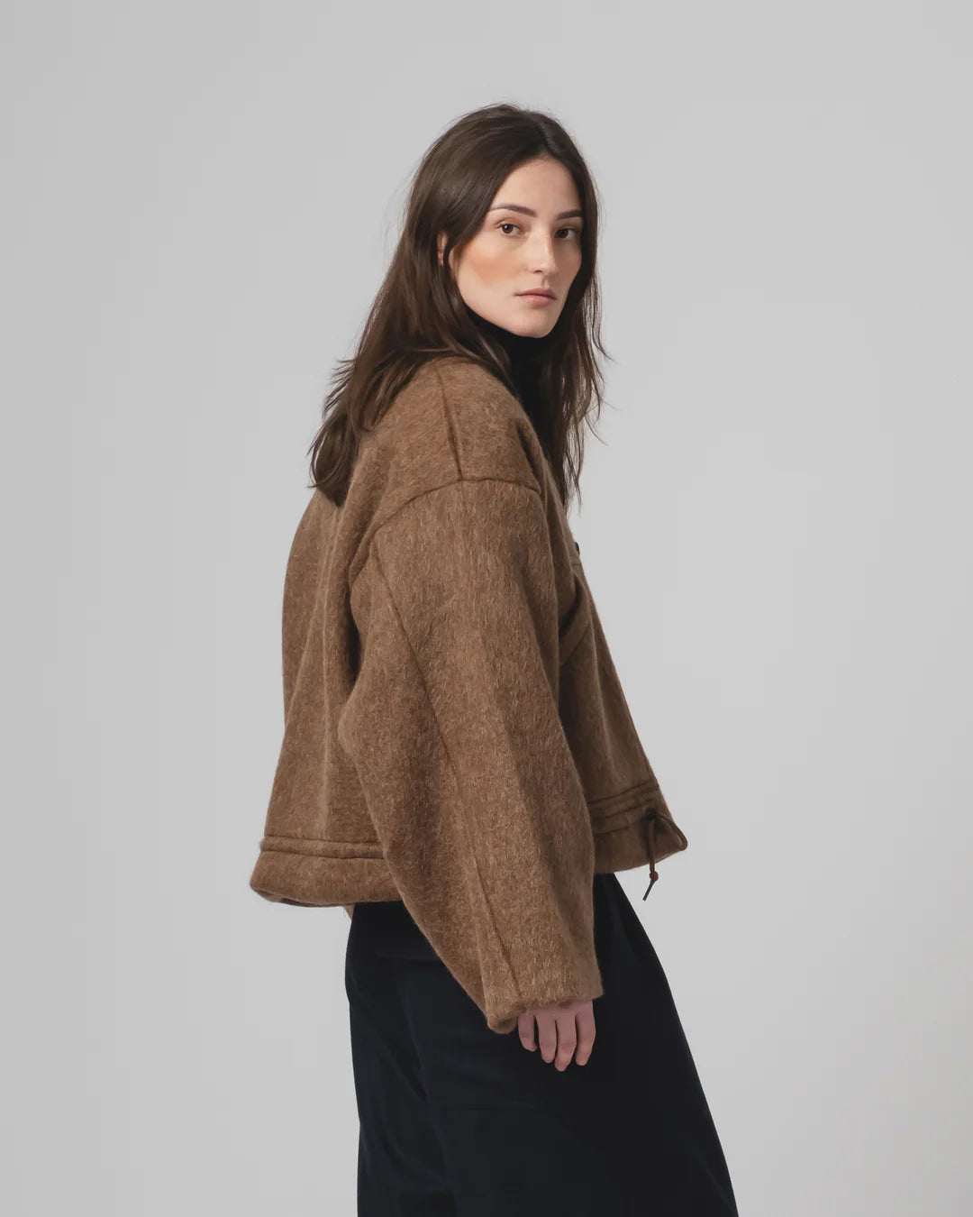 Girls Of Dust Reactor Jacket Mohair Fleece Java Brown