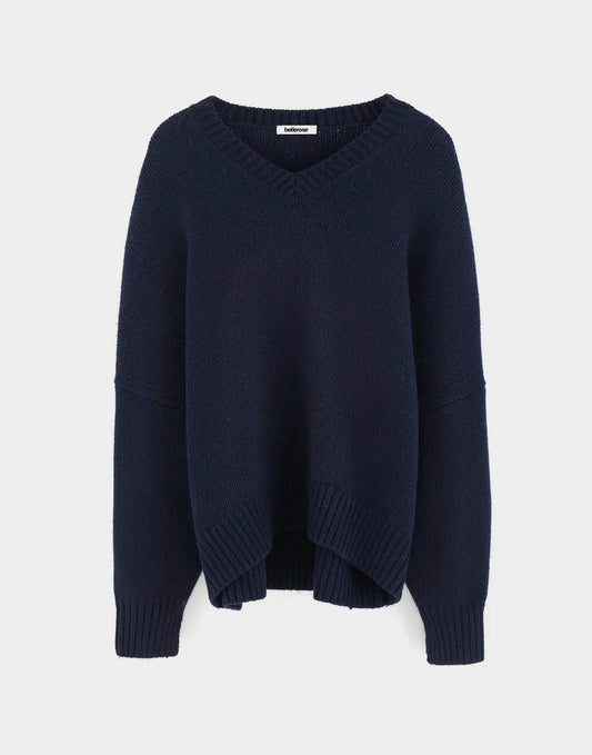 Bellerose Amevy V-neck Sweater Navy