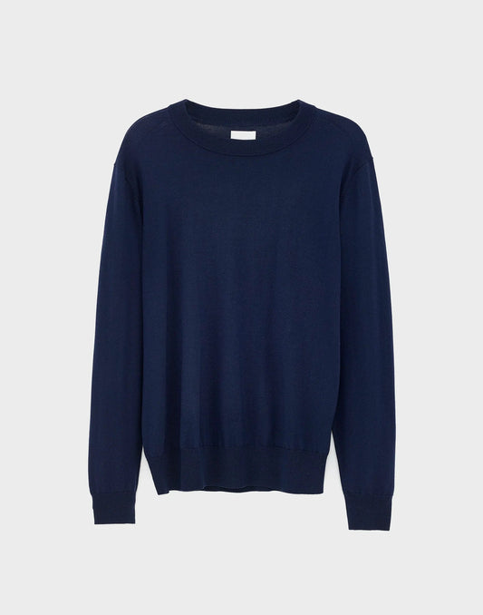 Bellerose Dilliv Crewneck Sweater Navy