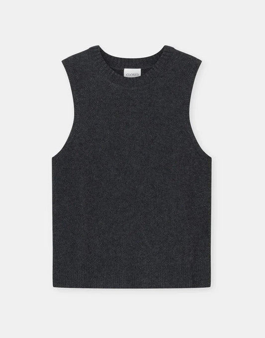 Closed Cashmere Top Black Melange
