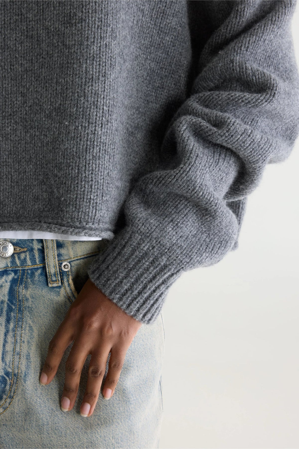 Bellerose Amecro Cropped Crewneck Sweater