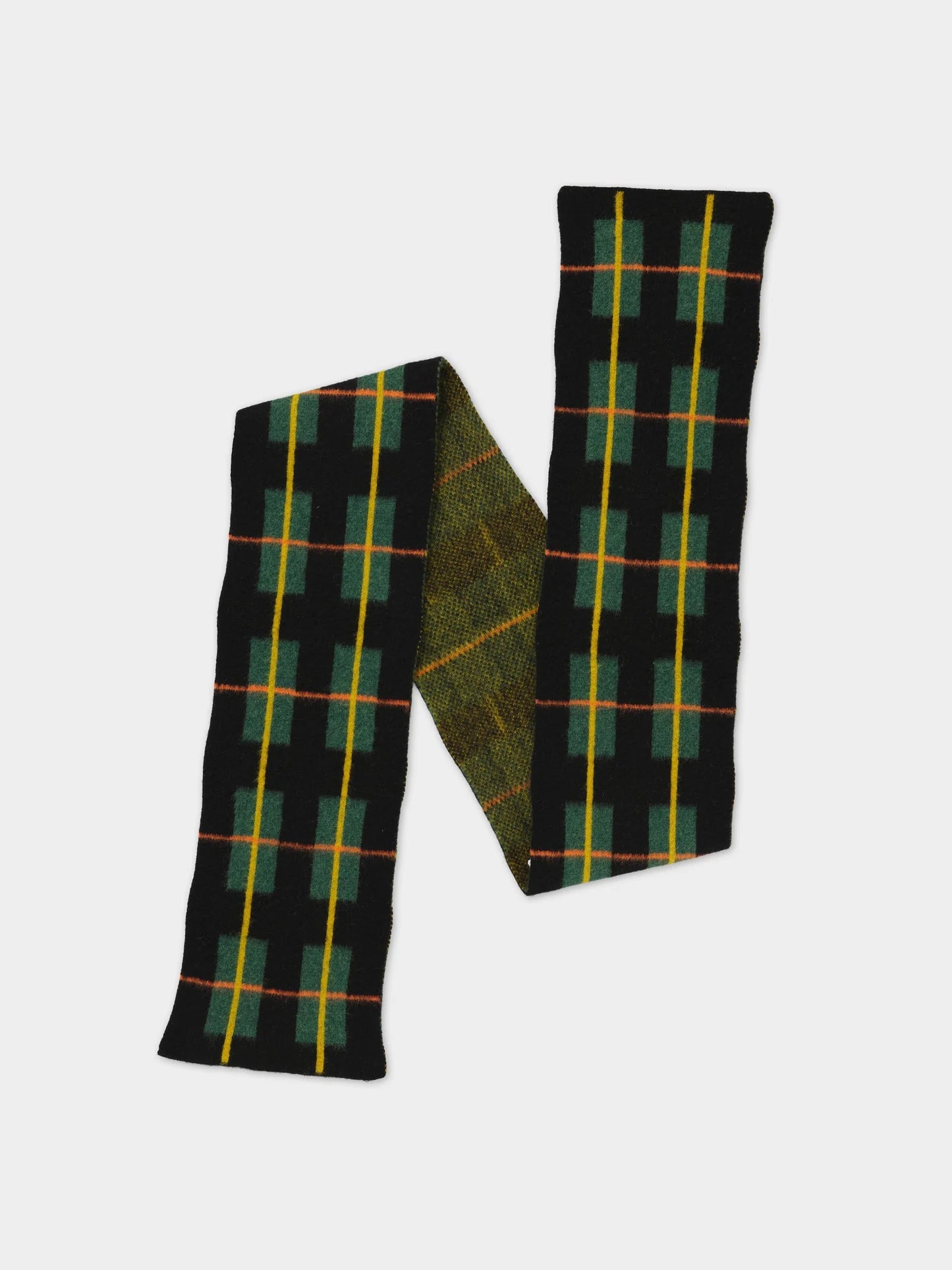Jo Gordon Brushed Tartan Scarf Black