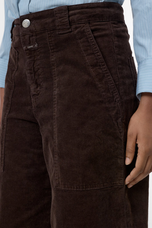 Closed Barrel Pants Rhannon Mahagony Brown