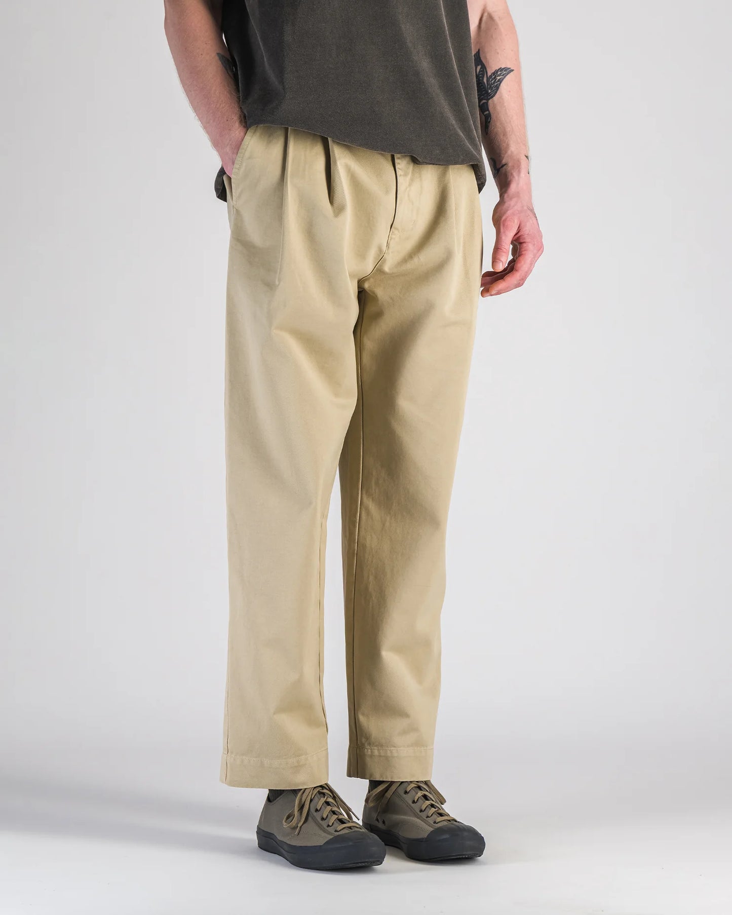 Parages Wide-Leg Trousers Beige