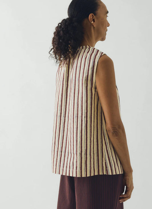 Toast Block Print Sorbet Stripe Top Pastel Lemon