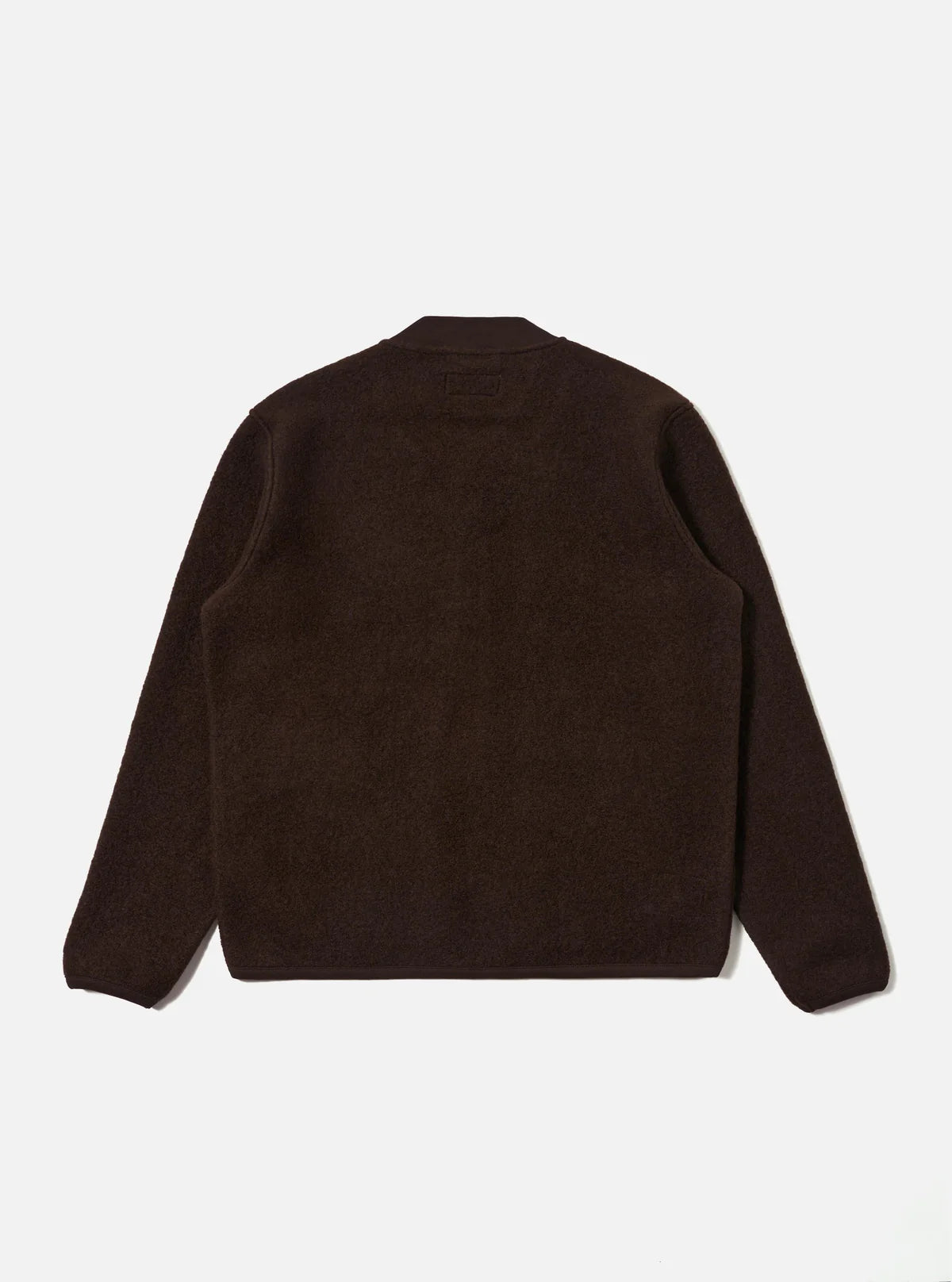 Universal Works Brown Wool Fleece Zip Bomber