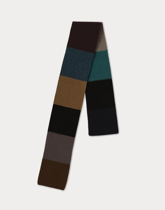 Jo Gordon Colourblock Garter Stitch Scarf Dark