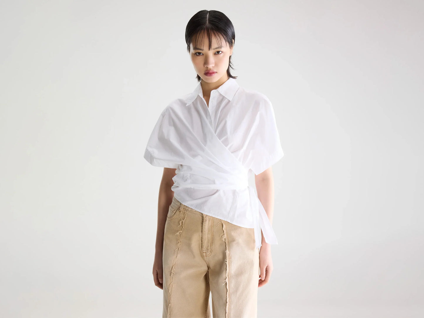 Bellerose Coral Tie-up Blouse White