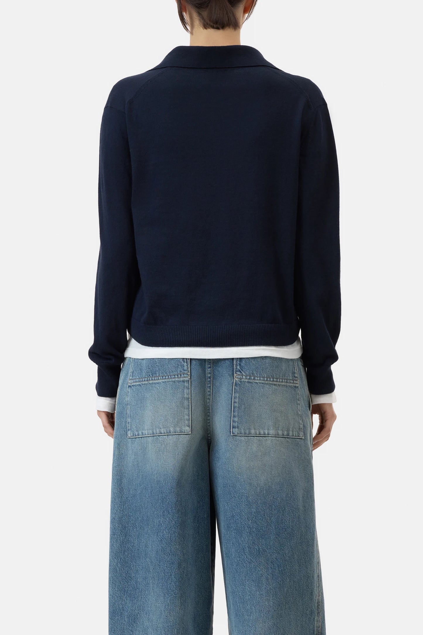 Closed Cotton Polo Longsleeve Dark Night