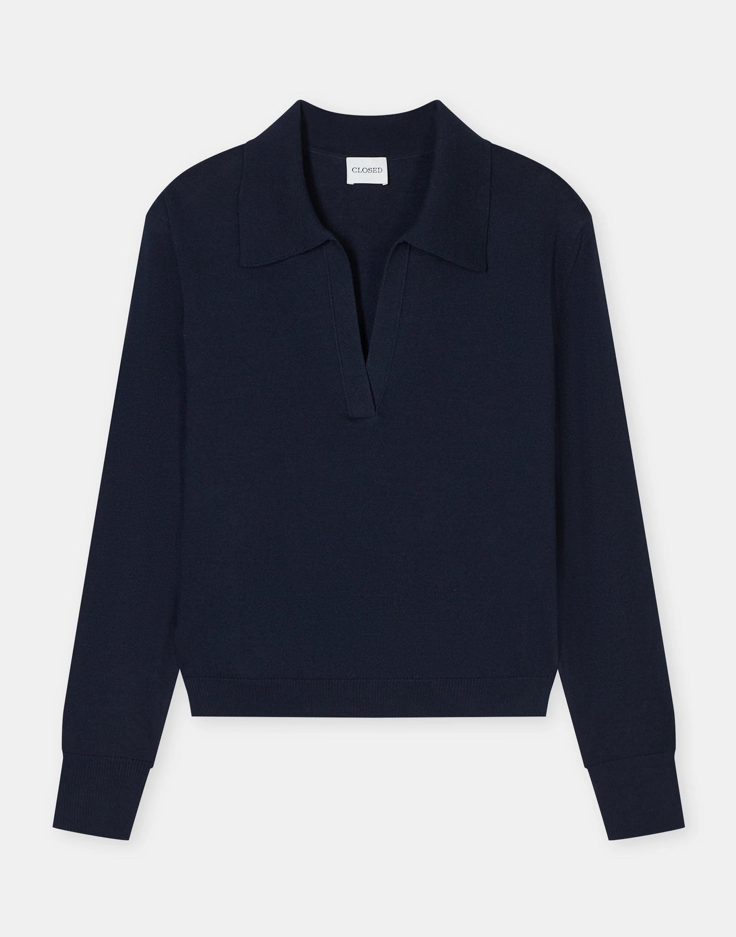 Closed Cotton Polo Longsleeve Dark Night