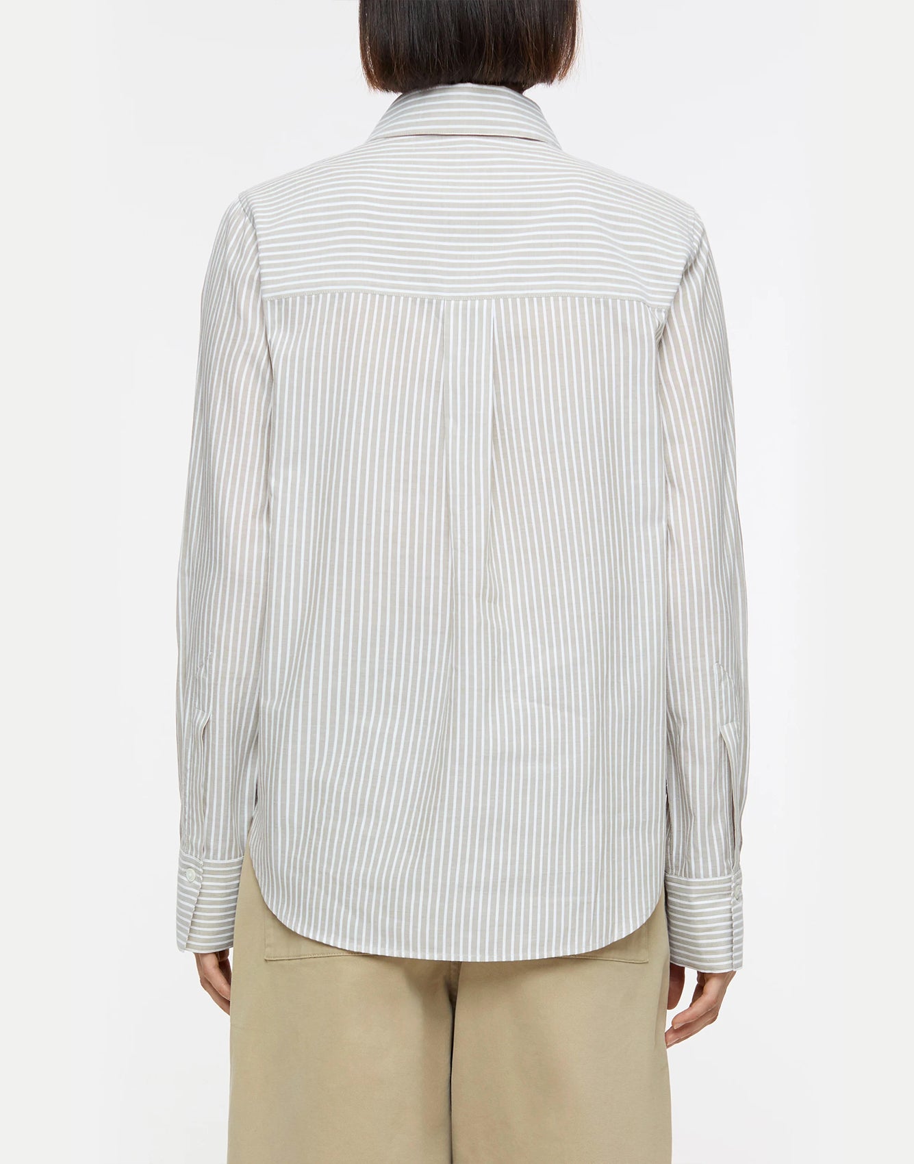 Closed Cotton Voile Blouse Warm Sand