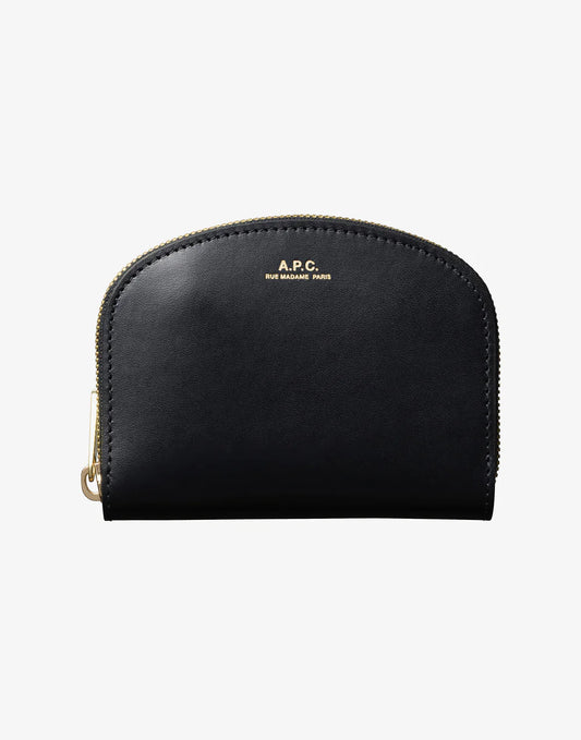 A.P.C. Demi-Lune Compact Wallet Black