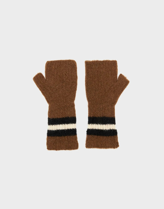Bellerose Dercam Fingerless Mittens Bison