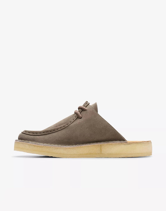 Clarks Desert Nomad Mule Grey/Sage Suede