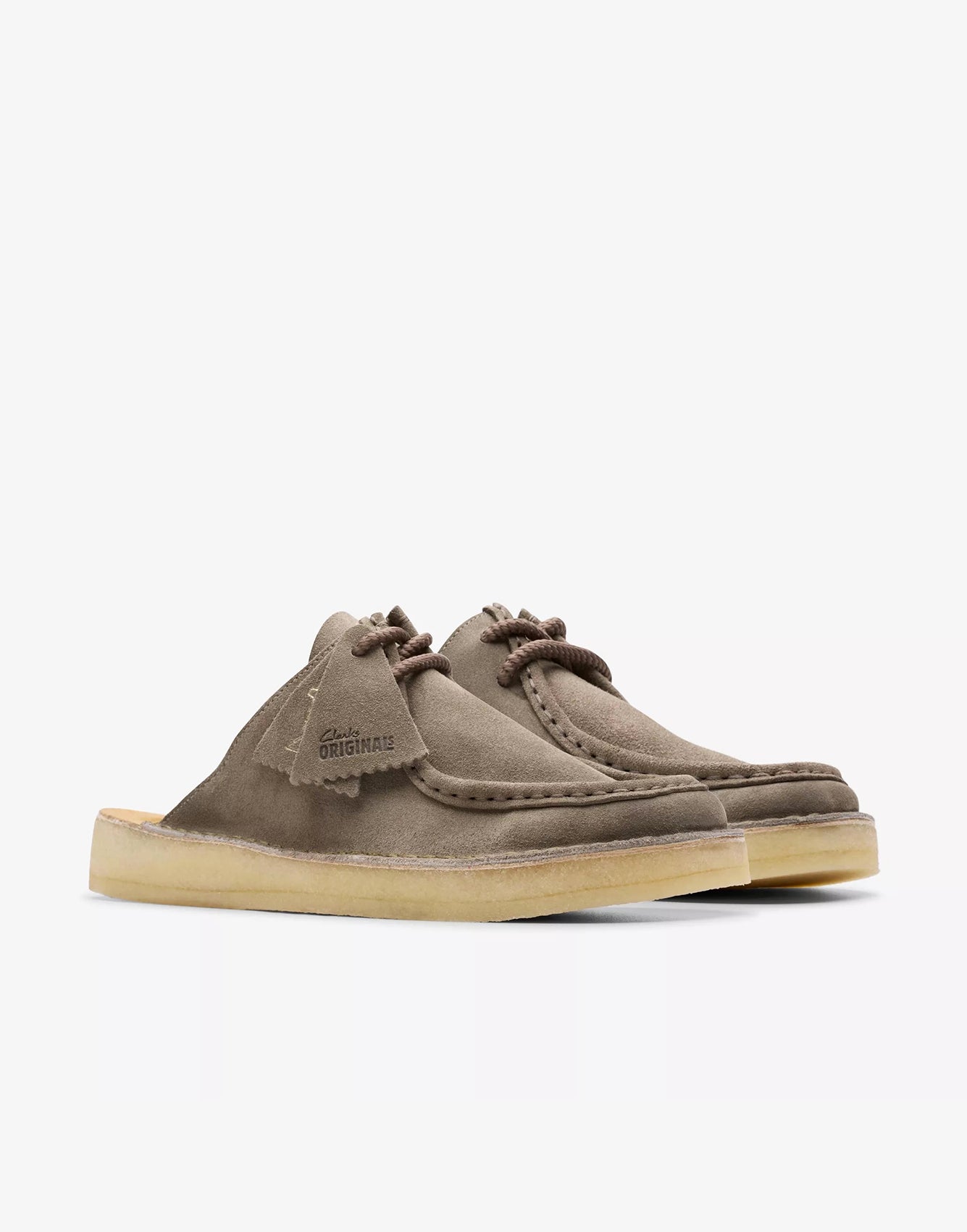 Clarks Desert Nomad Mule Grey/Sage Suede