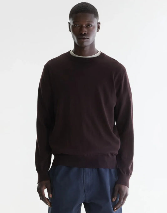 Bellerose Dilles Crewneck Sweater Dark Roast