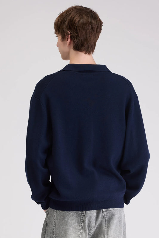 Bellerose Dillou Polo Sweater Navy