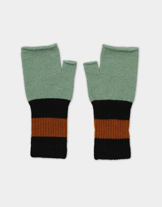 Jo Gordon Fingerless Mittens Sage