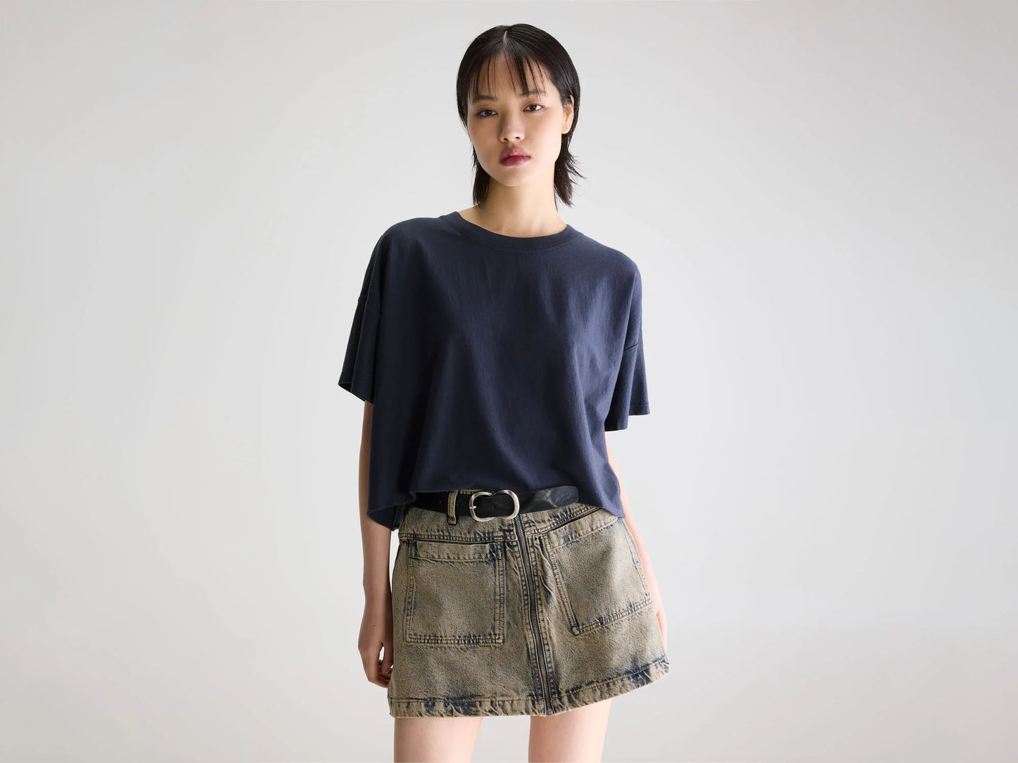 Bellerose Farpy Cropped T-shirt Navy