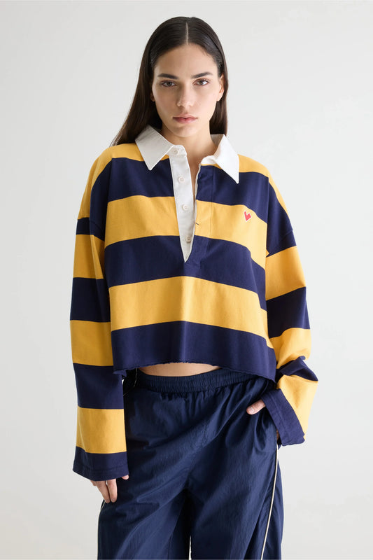 Bellerose Felito Striped Polo Captain/Yellow