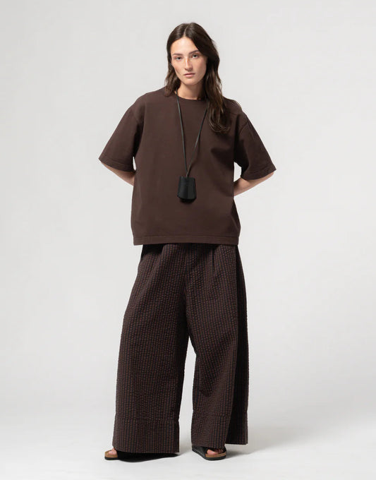 Girls of Dust Culotte Belfast Serrsucker Coffee/Navy