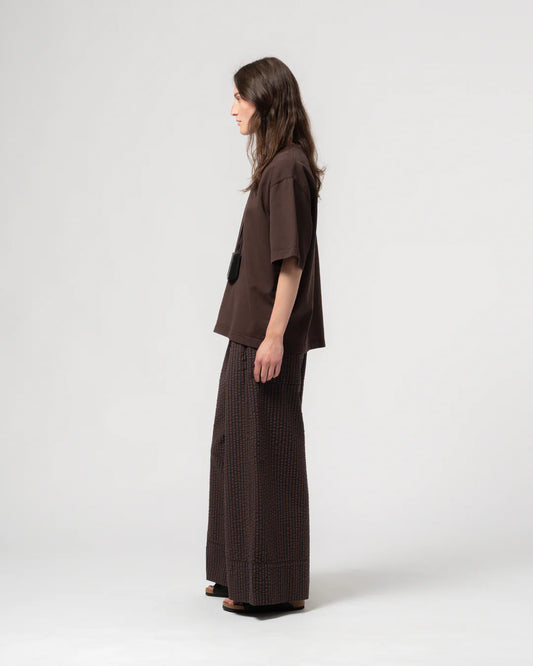 Girls of Dust Culotte Belfast Serrsucker Coffee/Navy