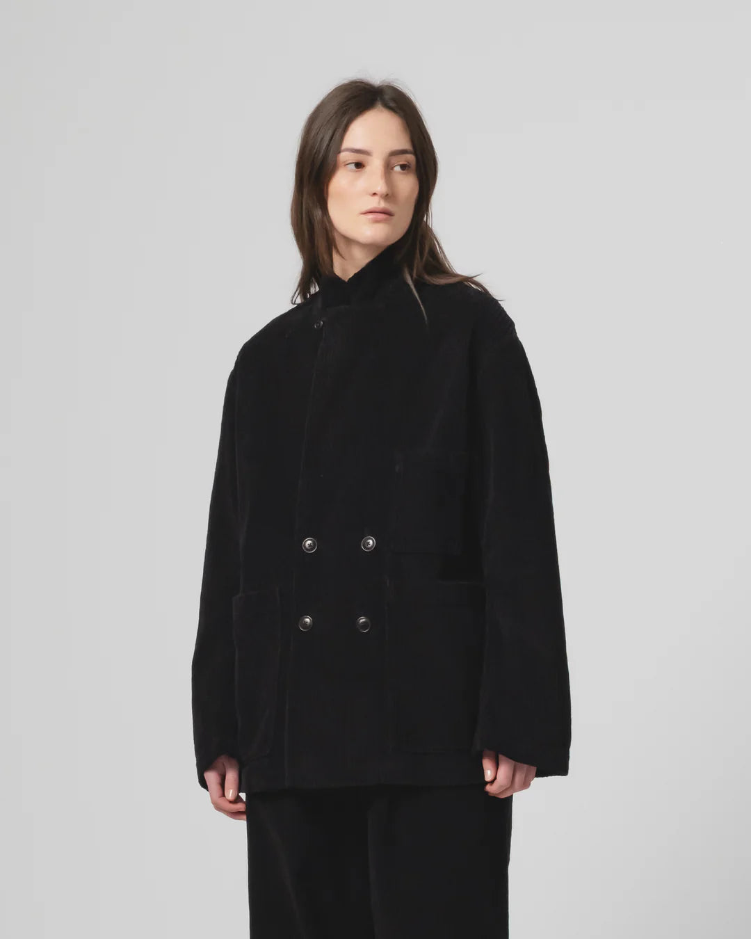 Girls Of Dust Maxi Blazer Dream Cord Black