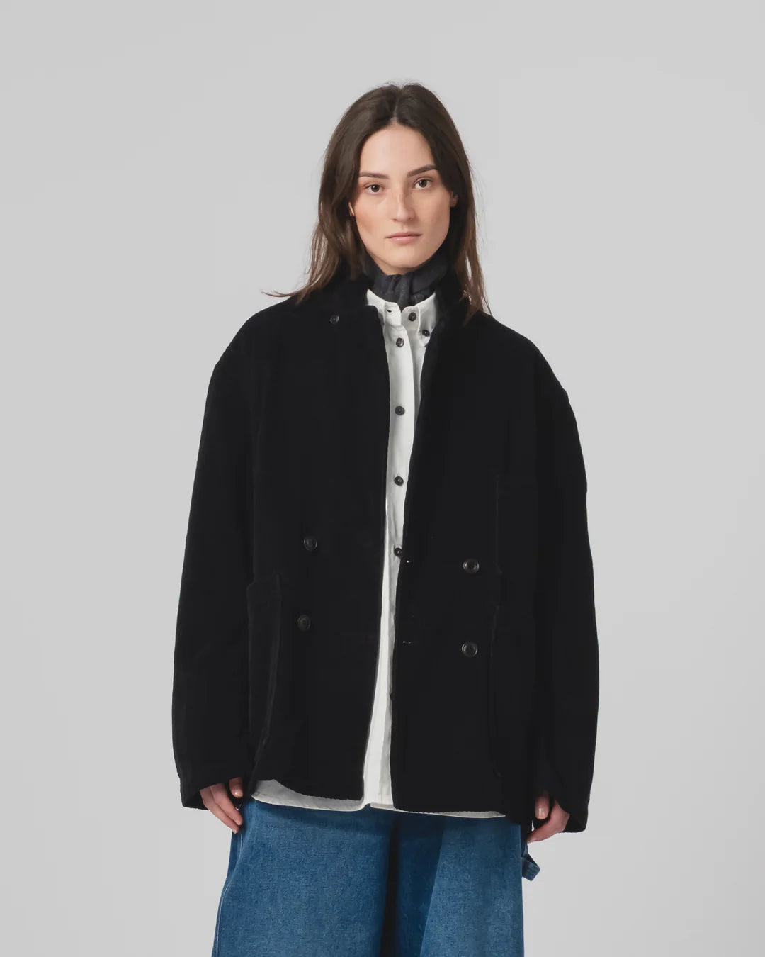 Girls Of Dust Maxi Blazer Dream Cord Black