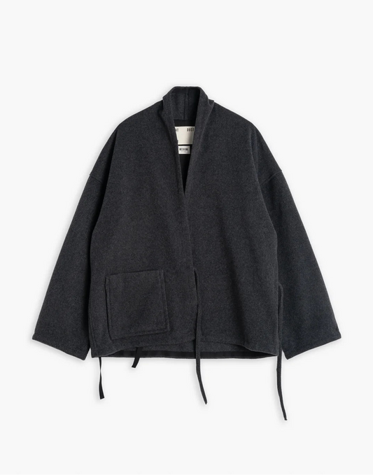 Girls Of Dust Meiji Kimono Pachuca Wool Grey Melange