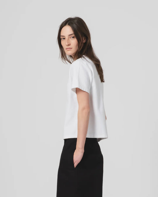 Girls of Dust Pocket T Organic Open End Jersey White