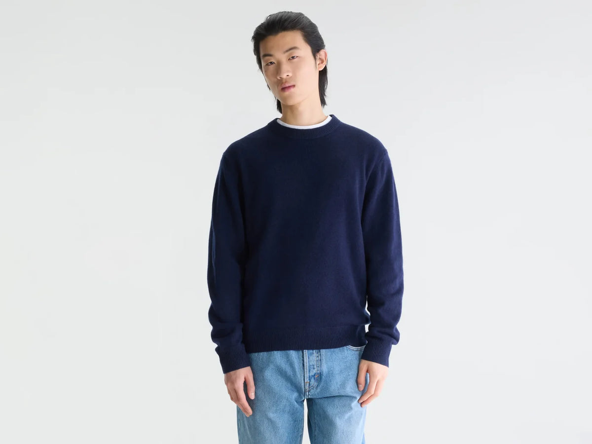 Bellerose Gak Classic Crewnwck Sweater Navy