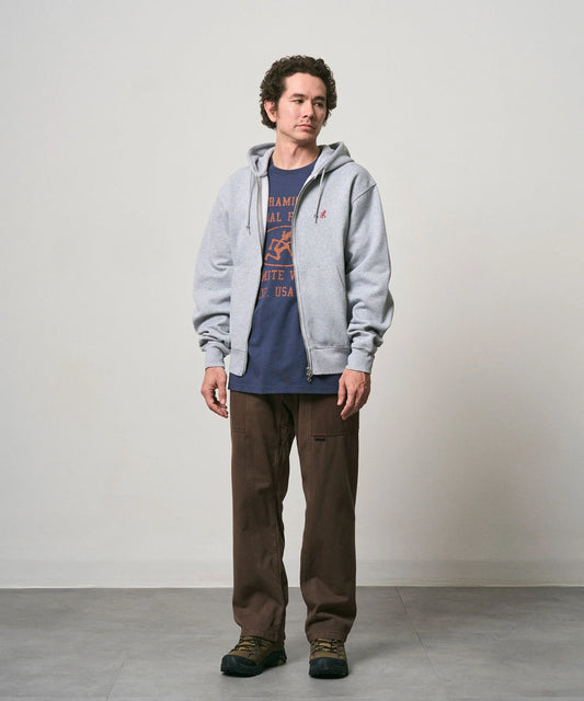 Gramicci One Point Zip Hooded Sweatshirt Grey Heather