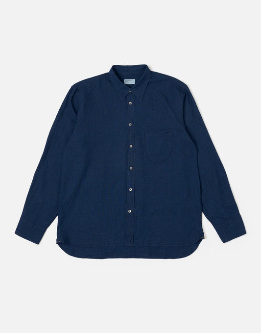 Universal Works Indigo Lincot Denim Lazy Day Shirt
