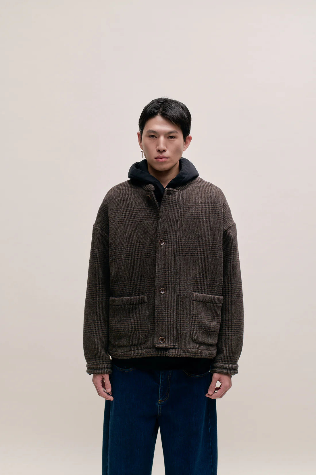 A Kind Of Guise Jaspal Jacket Brown Checked Doubleface