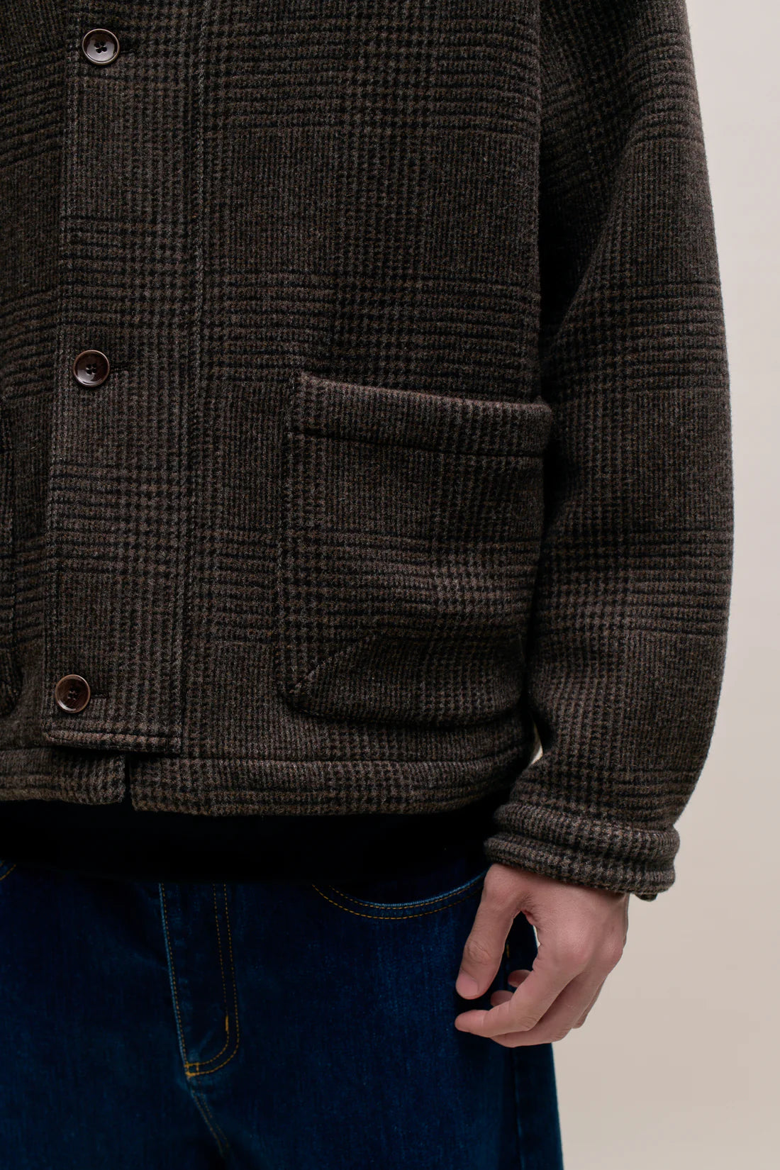 A Kind Of Guise Jaspal Jacket Brown Checked Doubleface