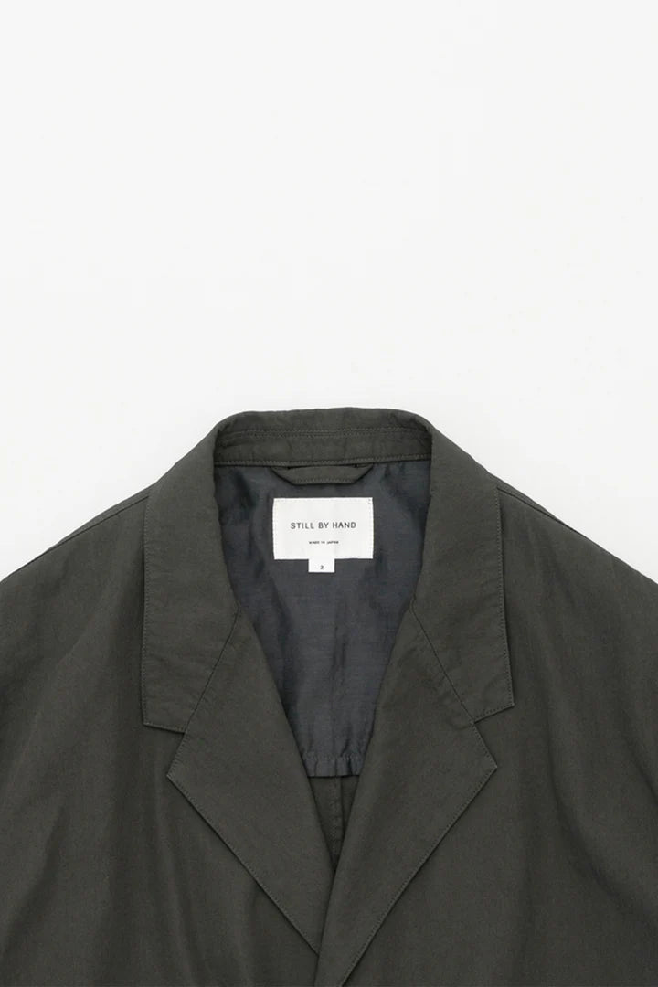 Still By Hand Dyed Twill Jacket Dark Olive
