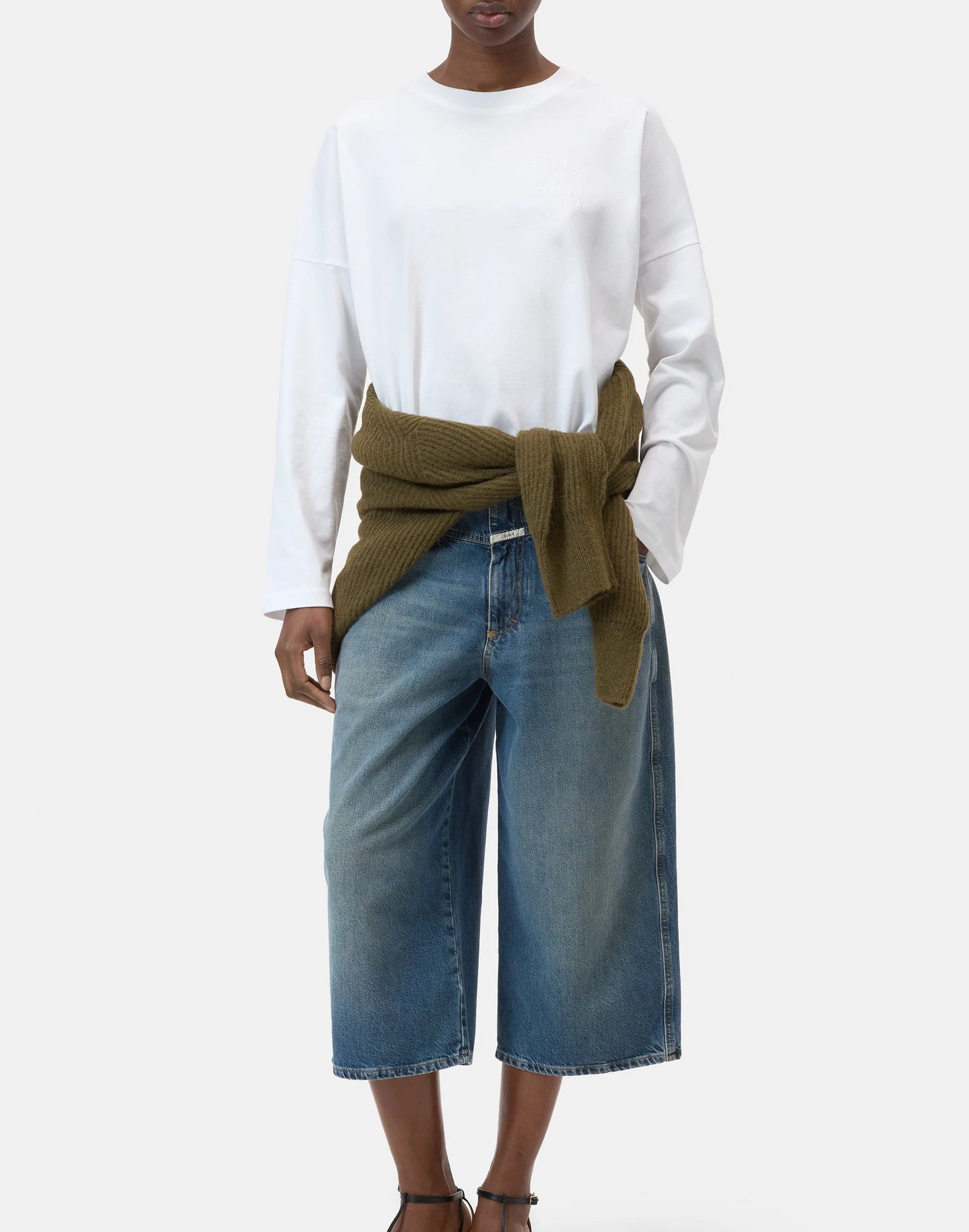 Closed Long-sleeved Shirt White