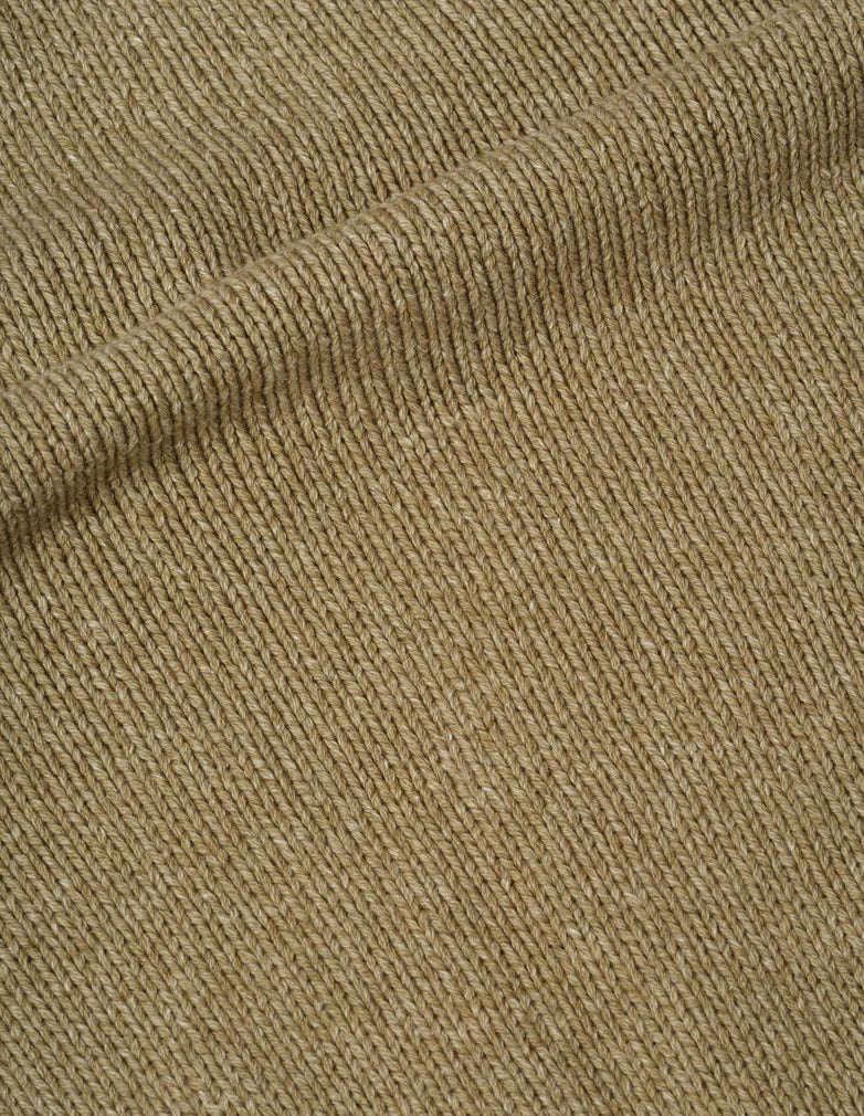 MHL. Chunky High Neck Sweater Wool Cotton Asparagus