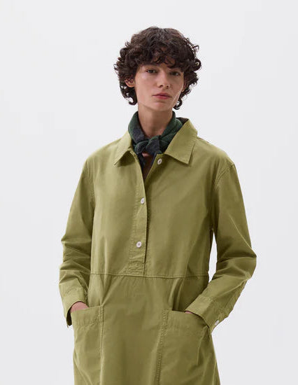 MHL. Tipped Scout Scarf Lambswool Green/Charcoal