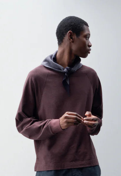 MHL. Tipped Scout Scarf Lambswool Grey/Ink