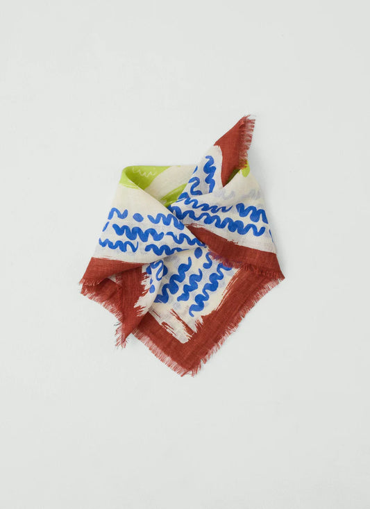 Toast Market Fish Linen Bandana Ecru
