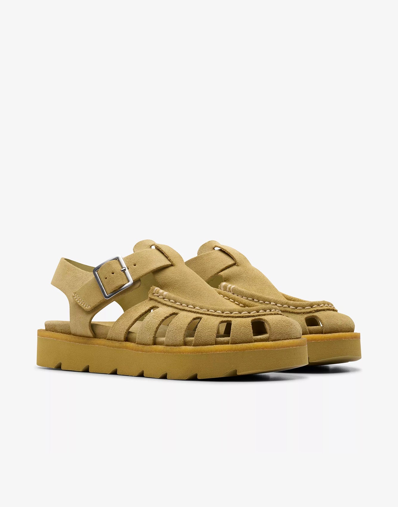 Clarks Meare Buckle Dark Maple Suede