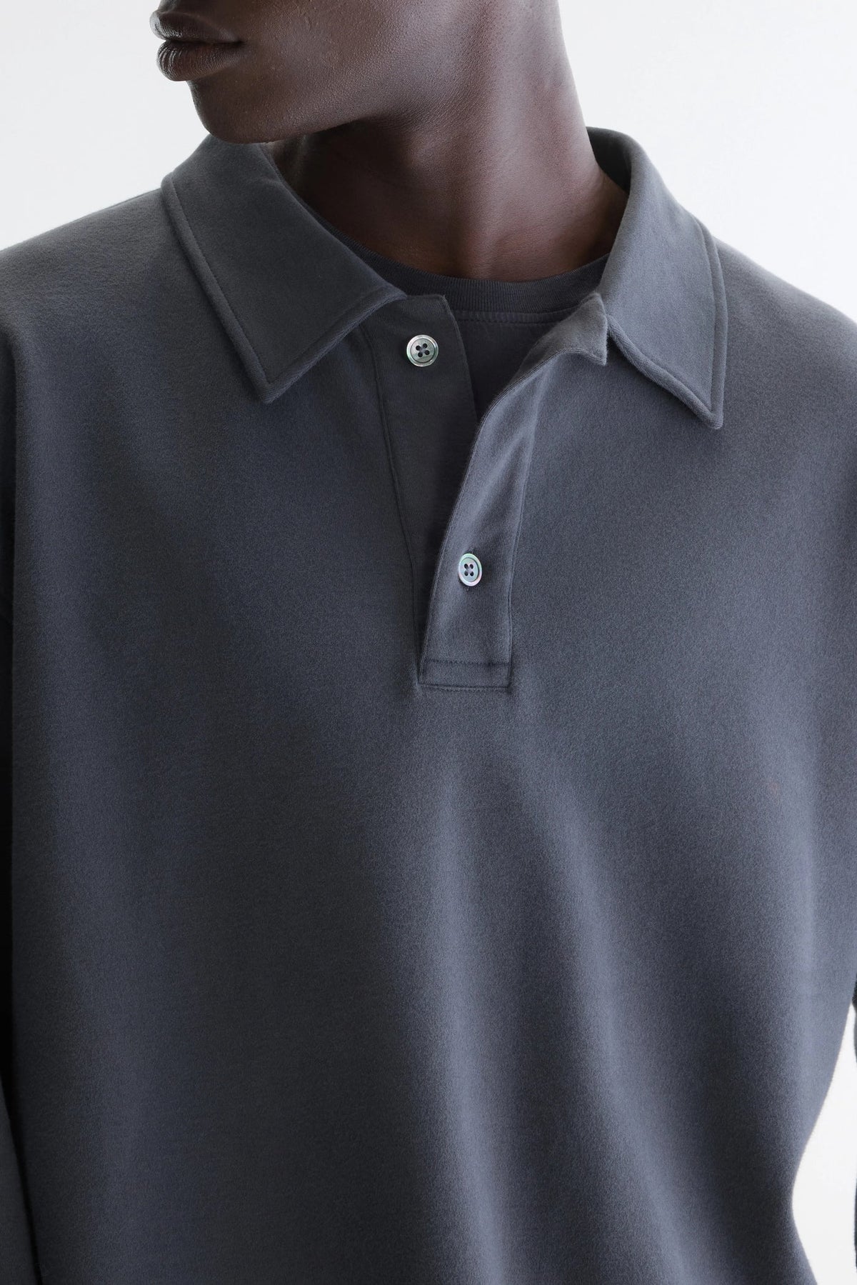 Bellerose Motoko Relaxed Polo Black Sand