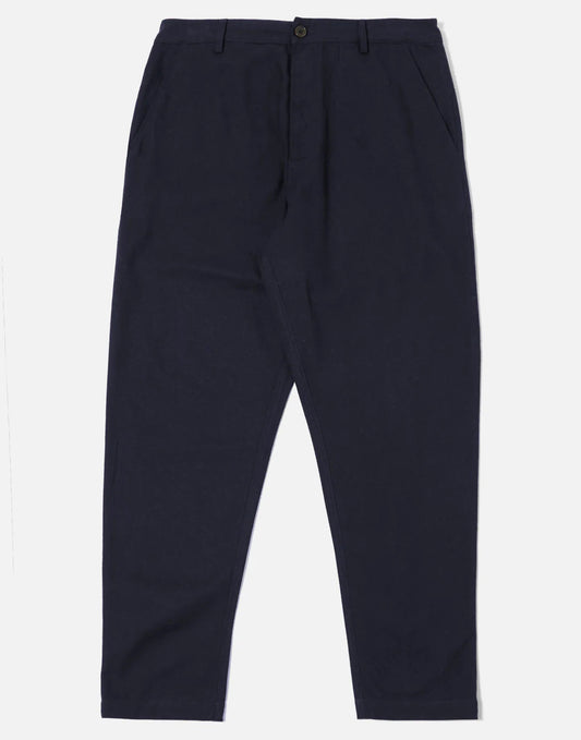 Universal Works Navy Brushed Moleskin Military Chino