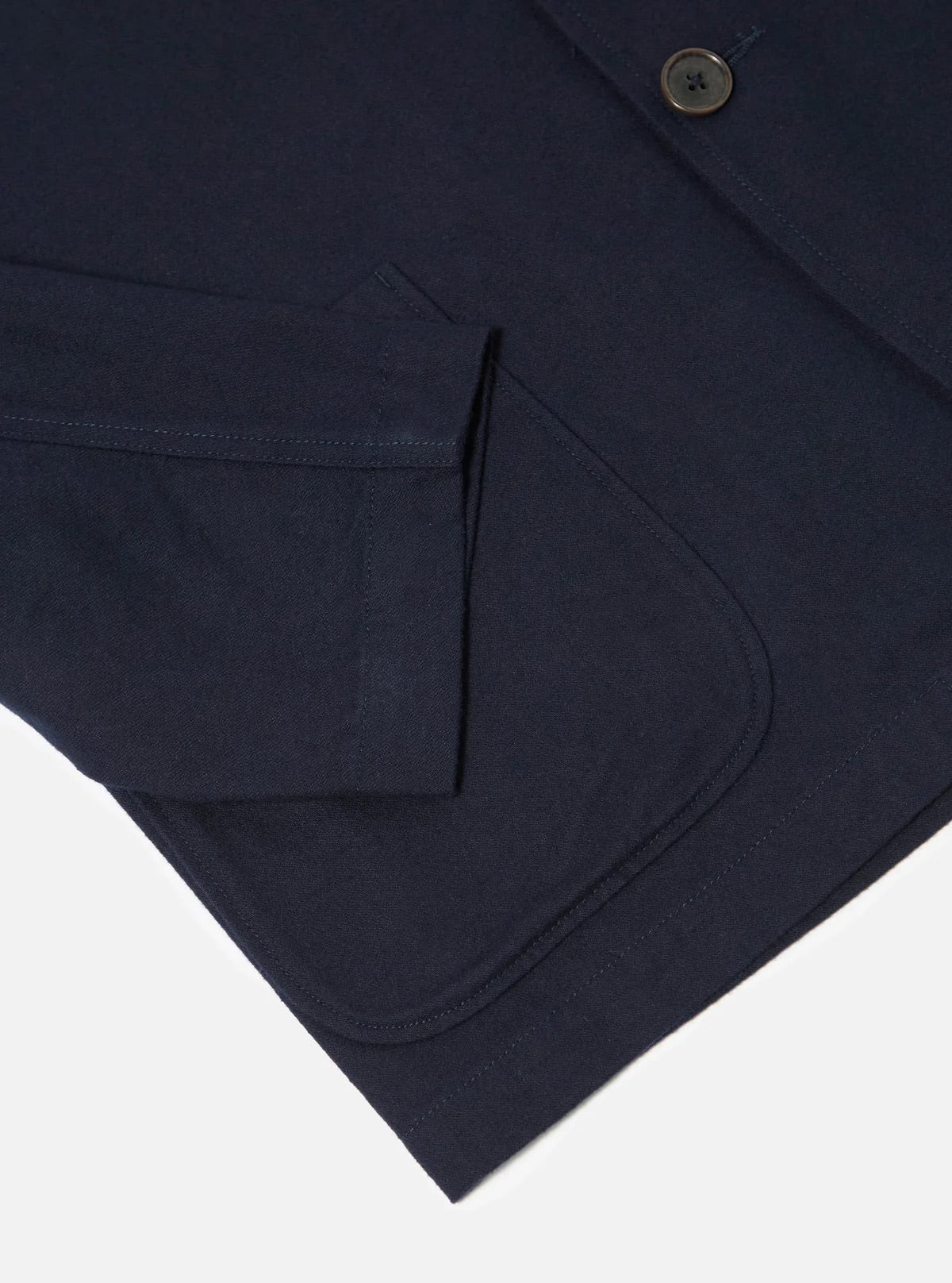 Universal Works Navy Brushed Moleskin Three Button Jacket
