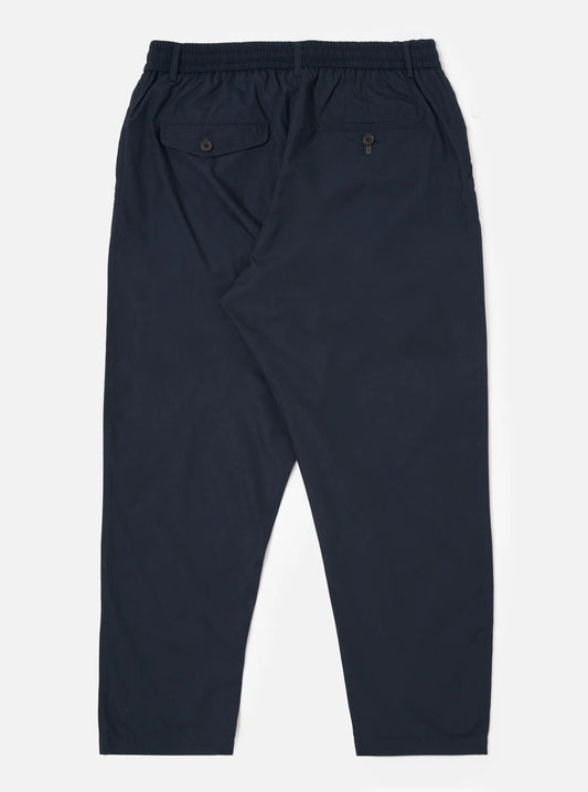Universal Works Navy Recycled Polytech Pleated Track Pant