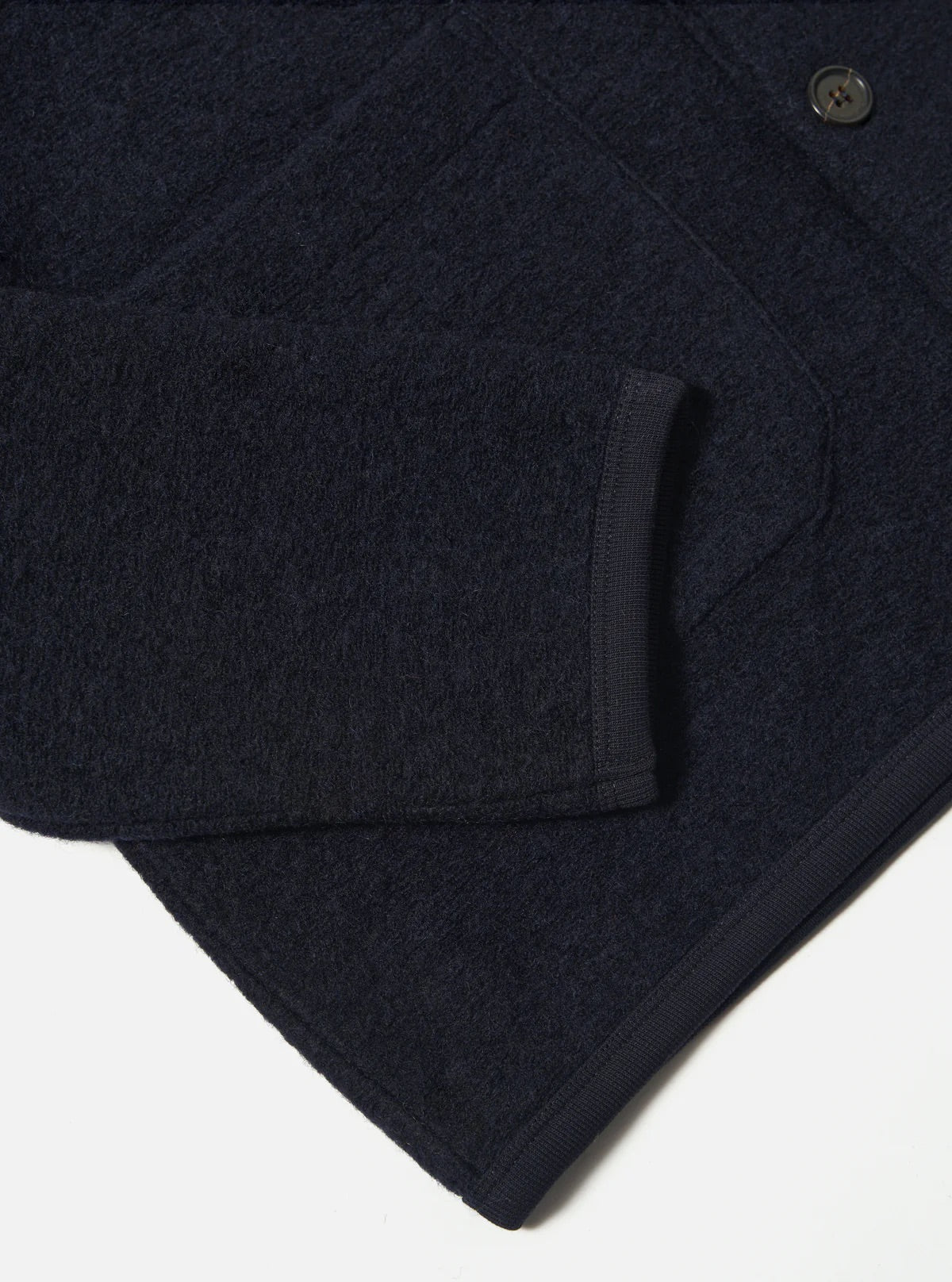 Universal Works Navy Wool Fleece Cardigan