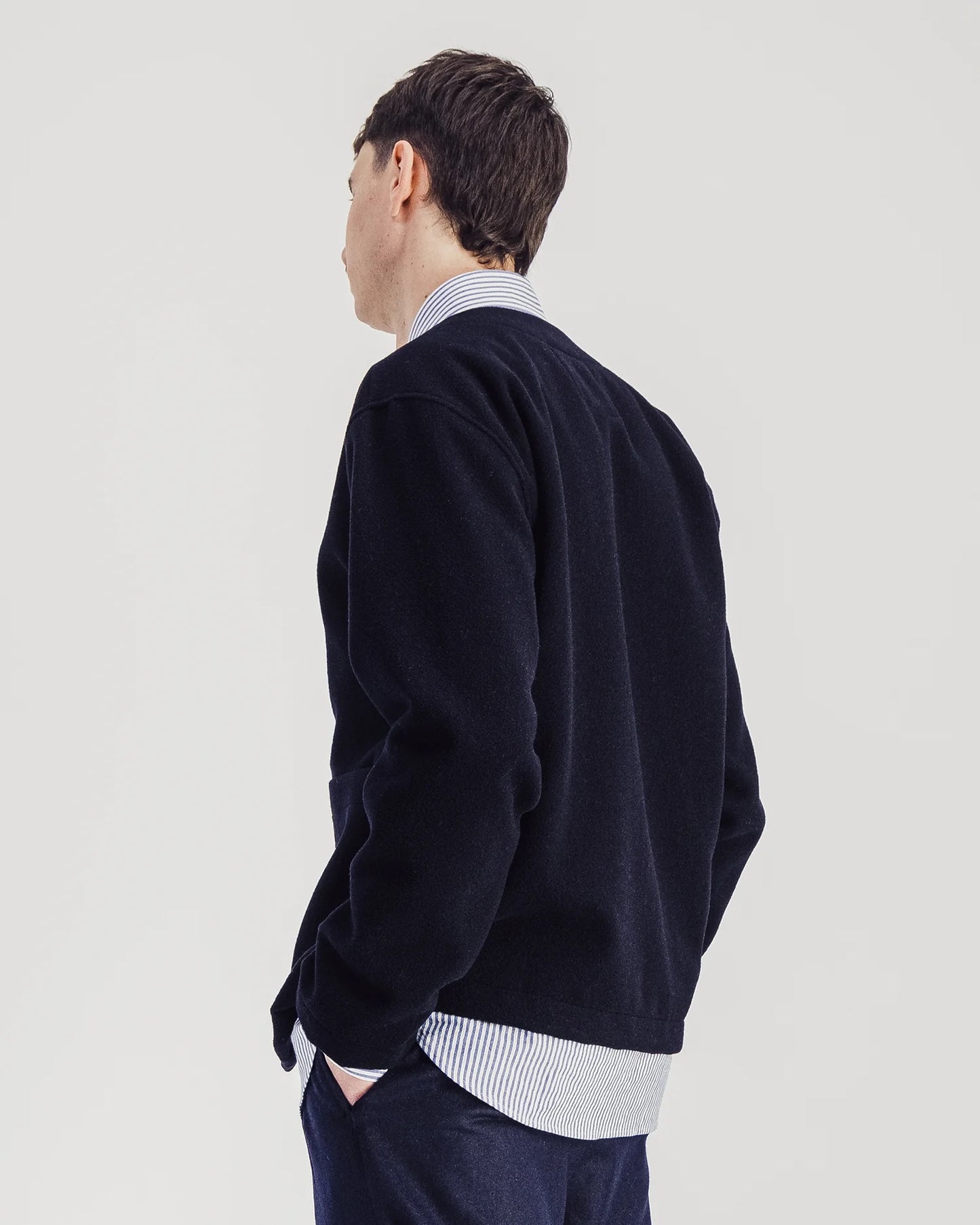 Parages Navy Wool Manager Jacket